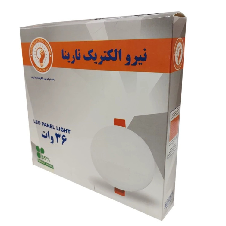 پنل فول لایت 36 وات توکار نیرو الکتریک نارینا مدل گرد