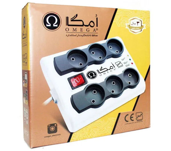 محافظ برق صوتی و تصویری امگا مدل P3000