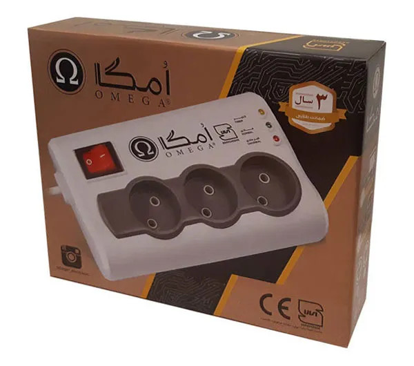 محافظ برق صوتی و تصویری امگا مدل P3000