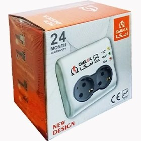 محافظ برق صوتی و تصویری 2 خروجی دیواری امگا مدل P2000