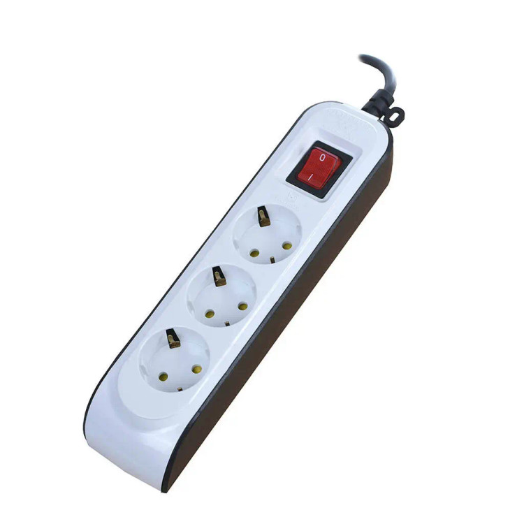 سه راهی برق ارت دار پارت الکتریک کابل 1.8 متری مدل 8760