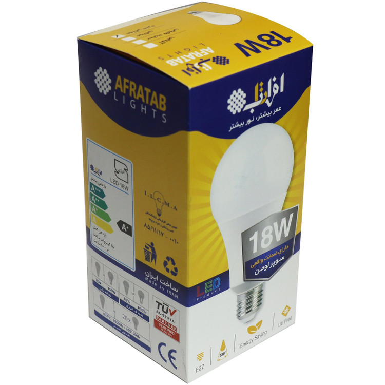 لامپ ال ای دی 18 وات افراتاب مدل AF-A80-18W پایه E27