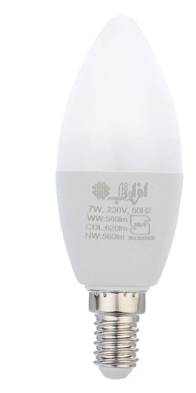 لامپ ال ای دی شمعی 7 وات افراتاب پایه E14 مدل AF-C37-7W
