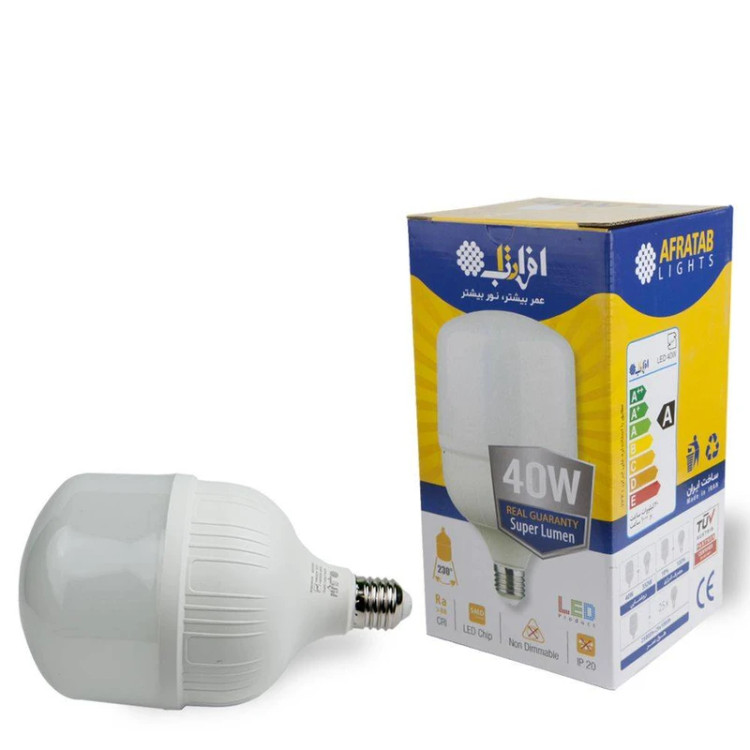 لامپ 40 وات LED ال ای دی استوانه افراتاب مدل AF-CU-40WAP