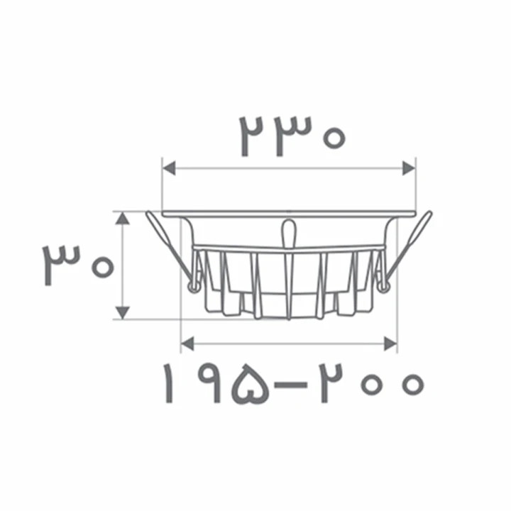 چراغ سقفی ال ای دی توکار 24 وات افراتاب مدل AF-SDL-24W