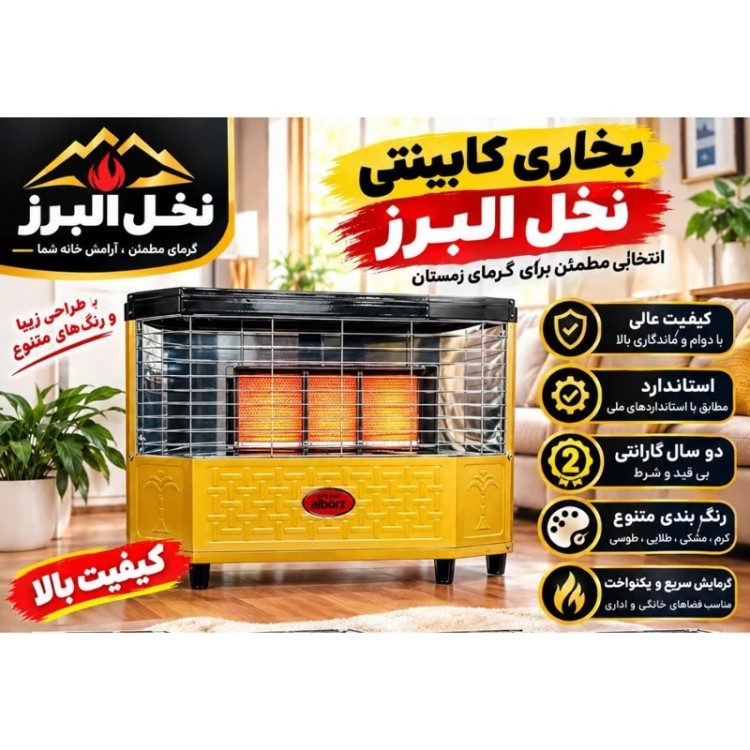 بخاری گازی بدون دودکش البرز مدل نخل